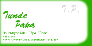 tunde papa business card